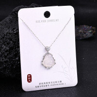 S925 Sterling Silver High-Ice White Chalcedony Maitreya Buddha Pendant Necklace-925 Sterling Silver + White Chalcedony YD1-0092Q> 925 Silver