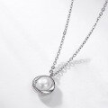 wholesale S925 Sterling Silver Fashionable and Versatile Natural Freshwater Pearl Pendant Choker Necklace for Women, Trendy and Popular in Instagram Style-0-1