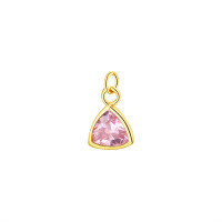 wholesale S925 Sterling Silver Waterdrop Colorful Zircon Necklace For Women, Elegant Pendant-A3415-Pink Zirconium/Single Pendant 925 Silver