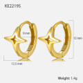 wholesale S925 Metal Cross-border Exclusive Small Minimalist Star Stud Earrings for Women with High-end Polished Surface Foreign Trade Jewelry-0-5