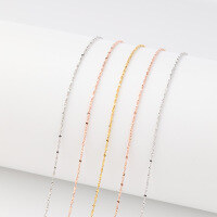 wholesale S925 Sterling Silver Women's Small and Minimalist Design Sparkling Choker Necklace, Starry Sky Pendant Chain Wholesale-Gypsophila 40cm-Gold
