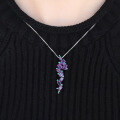wholesale S925 Silver Italian Craftsmanship Designer Luxury Pendant with Natural Amethyst Necklace-0-2