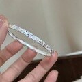 wholesale S925 Sterling Silver Small Niche High-End Sparkling Icy Crushed Ice Bracelet Solid Glittering Light Luxury Fashion Bangle-0-2