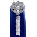 wholesale S925 Silver Phoenix Nirvana Pearl Tassel Brooch 12mm Luxury Full-Diamond Necklace-0-4
