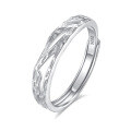 wholesale S925 Sterling Silver Original Design High-end Couple Rings Adjustable Plain Band Rings Valentine's Day Gift-0-147