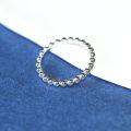 wholesale S925 Sterling Silver Plain Beaded Ring for Women, Super Suitable for Stacking, Minimalist and Versatile Small Round Ball Bead Ring-0-4