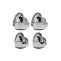 wholesale S925 Sterling Silver Minimalist Versatile Textured Heart-Shaped Smooth Korean Style Ins Niche Design Ear Clips for Women-0-4