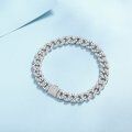 wholesale Platinum-Plated S925 Sterling Silver High-Quality Women's Moissanite Bracelet, Luxurious and Fashionable Ready-to-Ship-0-7