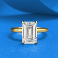 wholesale Metal S925 Silver High-Carbon Diamond Emerald Cut 7*10 Rectangle European and American Popular Ring-0-0