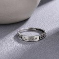 wholesale Metal material cross-border retro lucky letter ring for women, Korean version, high-end sense, ins fashion,, minimalist, hip-hop ring-0-2