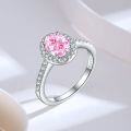 wholesale S925 Sterling Silver 15ct Gemstone Ring for Women with High-End Feel, 6*8 Ice Flower Cut-0-3
