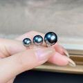 wholesale S925 Sterling Silver Pearl Earrings for Women, Ins Style, 8mm/10mm/12mm, Minimalist Japanese Korean Jewelry, Tahitian Pearl-0-4