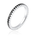 wholesale S925 Sterling Silver Plated with 18K Gold Black Moissanite Full Diamond Row Ring, Fashion Versatile High-end Silver Jewelry-0-4