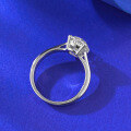 wholesale S925 Silver 8*10mm 4 Carat Solitaire Ring, European and American New Style, Cross-Border AliExpress-0-2