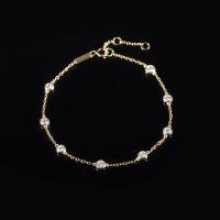 wholesale 18K Gold Commuter Casual Style Moissanite 25mm Adjustable 9/10/14K Gold Bracelet Lazy Style-9k gold moissanite bracelet 7 inches (about 17.7cm)