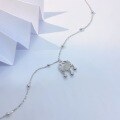 wholesale S925 Sterling Silver Chinese Chic Ruyi Pendant Necklace for Women, Small and Unique Design, Symbolizing Good Luck and Auspiciousness, National Style Collarbone Chain-0-1