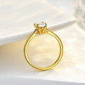 14K Gold Plated S925 Silver Moissanite Oval Women's Ring Factory Live-0-1