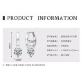 Sterling Silver Double-Layer Earrings with Moissanite, Minimalist Design for Women-0-8