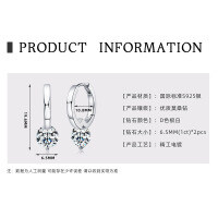 Sterling Silver Double-Layer Earrings with Moissanite, Minimalist Design for Women.-【Water Drop】-K White Gold  925 Silver