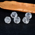 wholesale Metal material natural white crystal carved yarn ball round bead bracelet Buddhist bead DIY crystal bead string literary play accessory accessory bead-0-0