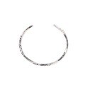 wholesale Metal Material: 925 Sterling Silver, Artistic Style, Design-Letter Silver Bracelet for Women, Minimalist Twist Bangle, Summer Ins Niche Light Luxury-0-5