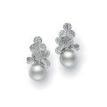 wholesale 925 Silver Gold-Plated Earrings with Diamond Seagull Gray Mikimoto Four-Leaf Clover Floral Exquisite Jewelry Women's Earrings with Inlaid Diamonds-0-4