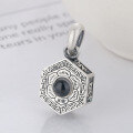 wholesale S990 Silver Ethnic Style Bagua Diagram Design Six-Character Mantra Prajna Paramita Heart Sutra DIY Pendant-0-2