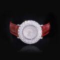wholesale S925 Sterling Silver Light Luxury Fashion Diamond-Embedded Watch Genuine Leather Zircon Waterproof Live Broadcast High-Quality Jewelry Wristwatch Cross-Border-0-5