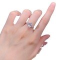 wholesale S925 Silver 7*9 Oval High Carbon Diamond Ring for Women,Ins,-0-4