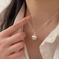 wholesale S925 Sterling Silver Small Apple Pendant Necklace for Women, Spring New Arrival, Openable Lucky Fruit Choker-0-6
