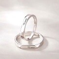wholesale S925 Sterling Silver "Je t'aime" Couple Rings for Men and Women, Fashionable, High-End, Luxurious, and Niche Design-0-1