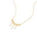 wholesale S925 gold-plated silver new necklace Japanese retrolace topaz jewelry gift for women-0-4