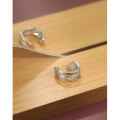 wholesale S925 Sterling Silver EA557 Korean Minimalist Niche Ins-style Versatile Clip-on Ear Cuff for Women-0-1