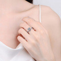 S925 Sterling Silver Heart-Shaped Moissanite Ring, Direct Supplier-0-2