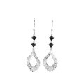 wholesale S925 Sterling Silver Korean-style Four Leaf Clover Teardrop Earrings for Women, Versatile Small Design Long Tassel Drop Earrings Elegant Ear Accessories-0-4