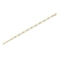 wholesale S925 Silver Cross-Border Popular Gold-Plated Paperclip Chain Moissanite Bracelet for Women, Non-Tarnishing, Hot-Selling in Europe and America-0-4