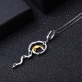 wholesale S925 Sterling Silver Secret Garden High-End Pendant, Natural Style Designer Necklace with Green Agate Inlay-0-2