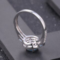 wholesale S925 Silver Designer Light Luxury Natural Topaz Ring with High-End Setting and Natural Gemstone-0-3