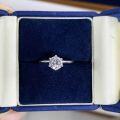 wholesale 925 Silver Zhou's Family Six-Claw 1 Carat Moissanite Ring Classic Six-Prong Engagement Ring for Women Direct from Manufacturer-0-0