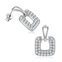 S925 Sterling Silver D-color Moissanite Bow Earrings-Style R [Clearance Sale - Free Shipping] K Silver  925 Silver