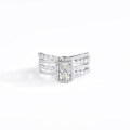 S925 Sterling Silver Moissanite Full Halo Ring, Dazzling Cross-border Jewelry-0-3