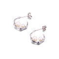 wholesale S925 Sterling Silver New Earrings, Japanese and Korean Style Light Luxury Minimalist Natural Pearl Earrings, Hypoallergenic Ear Studs-0-4