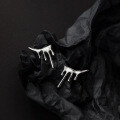 wholesale S925 silver irregular water flow personality ear studs Korean version minimalist drop earrings M00887-0-3