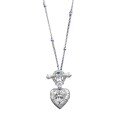 wholesale S925 Sterling Silver Light Luxury Style Heart Pendant Necklace, High-End Exquisite Collarbone Chain, Live Streaming Hit-0-4