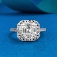 wholesale S925 Silver Fashionable and Versatile Women's Simulated Sapphire 6*8mm Oval Blue Corundum from Zhuozhifang Jewelry Live Broadcast New Collection-R1238 White Diamond Pagoda Ring Size 8