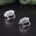 wholesale S925 Sterling Silver Classic Sunflower Style Gemstone Ring and Earrings, Extravagantly Set with Crystal Jewelry Set, Popular in 2024-0-2