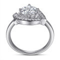 wholesale S925 Sterling Silver Elegant Line Women's Ring Full Diamond Pavé Zircon European and American Ring for Women, Niche and High-End Cross-Border-0-2