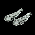 wholesale 925 Silver Gold-Plated Feather White G Color High-Carbon Diamond Jewelry Earrings for Women, Minimalist Luxury Niche Accessories-0-4