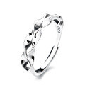 wholesale S925 Sterling Silver Korean Style Ins Creative Möbius Ring Minimalist Versatile Open Finger Ring-0-4