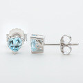 S925 Silver High Carbon Diamond Stud Earrings, 6*6mm Princess Cut, Clearance with Free Shipping-0-12